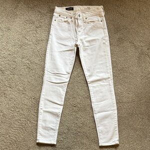 JCrew Toothpick Women's White Jeans Sz 25